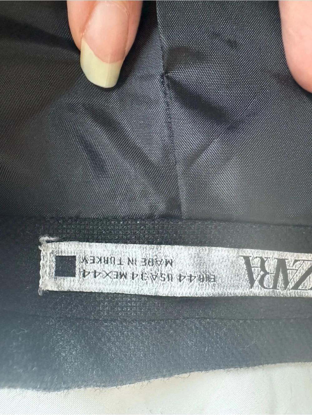 Zara Black Double-Breasted Suit Blazer